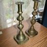 Antique Brass Candle Holders Image 3