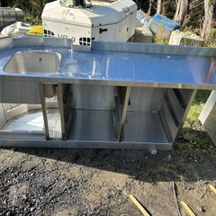 Stainless steal kitchen unit with sinks