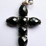 THOMAS SABO Sterling Silver Black Onyx Cross Charm Pendant Image 2