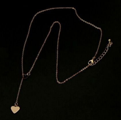 Long Necklace with Heart Charms