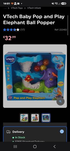 vtech Pop and Play Elephant