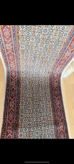 Beautiful Persian Moud Square Rug and Matching Runner Rug Carpet