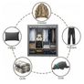 Portable Fabric Wardrobe with Drawers Freestanding Clothes Closet with Hanging Rails Shelves and Oxford Cover Space Saving Wardrobe Storage Organiser for Bedroom 170 45 170cm Image 4