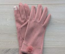 Pale pink gloves
