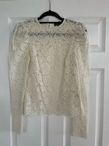 Organza long sleeve blouse