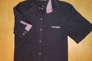 Black shirt brand new with red check detail short sleeve size M