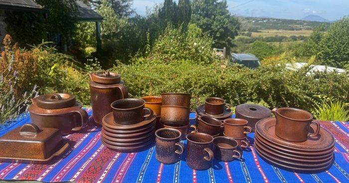 Retro-design stoneware full porcelain set