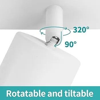 4 Way Ceiling Spotlight Bar White, Modern Ceiling Light Fitting Adjustable with GU10 Socket Spot Lights Ceiling Indoor Spot Lamp Rotatable for Kitchen Bedroom Hallway, GU10 Bulb Not Included