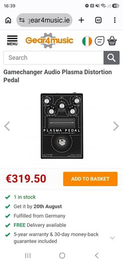 plasma guitar distortion pedal gamechanger audio
