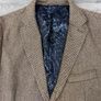 Vinegar Vines Wool Blend Herringbone Blazer Jacket Mens Medium Image 3