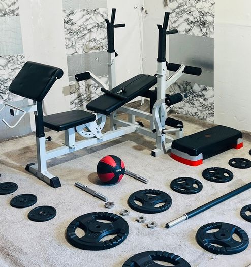New Condition Life Time Weights Bench Bar & More