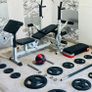 New Condition Life Time Weights Bench Bar & More Image 3