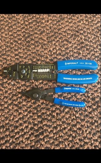 Imperial crimper cutter USA and retaining plier