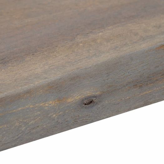 Console Table Grey 115x35x76 cm Solid Aacia Wood and Iron