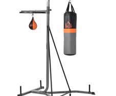 Freestanding Boxing Punch Bag & Speed Ball Station Hanging Frame Training Exercise Platform Home Gym Heavy Duty