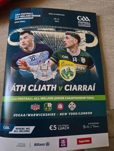 Dublin v Kerry 2026 All ireland football S/F