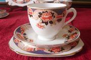 Vintage Plant Tuscan Imari 15 Piece Gold Gilt Tea Set For 4 Person Setting Made In England