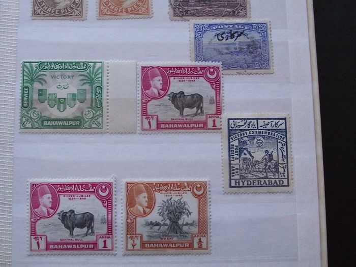 A extensive collection of Stamps from Indian States, presented in the album