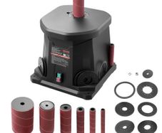 Oscillating Spindle Sander 2000RPM Benchtop Spindle Sander with 6 Sleeves (12.7-76.2 mm) 15 mm Stroke  Dust Connection Port for Furniture Finishing Crafts Sanding DIY Woodworking