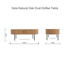 Oval Natural Oak Coffee Table