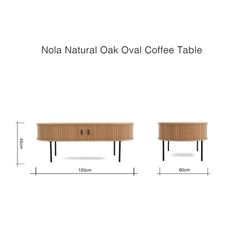 Oval Natural Oak Coffee Table