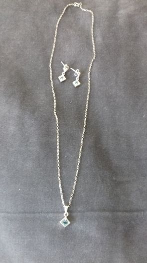 Pendant and earrings