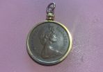 Gold Coin Holder Pendant Charm