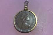 Gold Coin Holder Pendant Charm