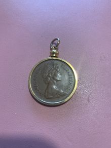 Gold Coin Holder Pendant Charm
