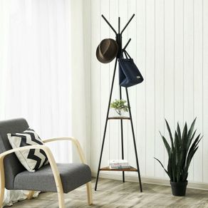 New Vintage Coat Rack with 2 Shelves - FREE P&P