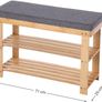 Bamboo Shoe Rack with 2 Shelves- Free Delivery Nationwide Image 4