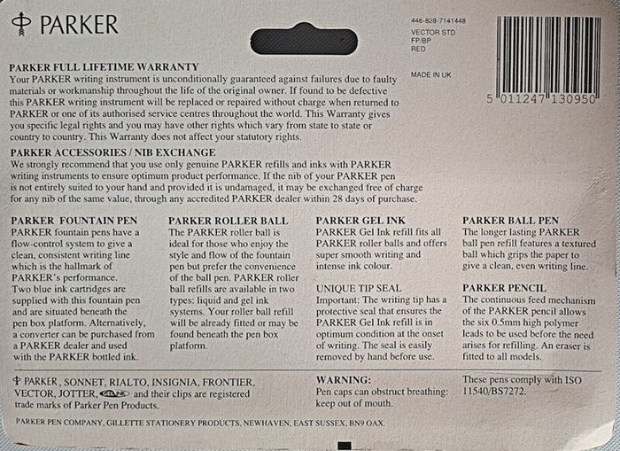 Parker Vector - Pen & Pencil Set - New Old Stock