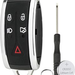 Jaguar XF Key Fob Cover Replacement For Jag XF XK XKR XFR XJ8 XK8 Jaguar Key Case Shell with CR2032 Battery