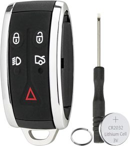 Jaguar XF Key Fob Cover Replacement For Jag XF XK XKR XFR XJ8 XK8 Jaguar Key Case Shell with CR2032 Battery
