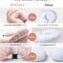 Nursing Pillow With Breastfeeding - Ergonomic Support & Original Security Fence to Baby' Safety - Making Breastfeeding Easy and Comfort for Mom & Baby - Removable Cotton Cover, Pink Image 4