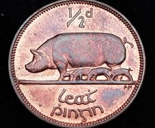 [2681] - Ireland - PROOF - 1928 - Half Penny - Irish 1/2d  - KM.2