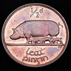 [2681] - Ireland - PROOF - 1928 - Half Penny - Irish 1/2d  - KM.2
