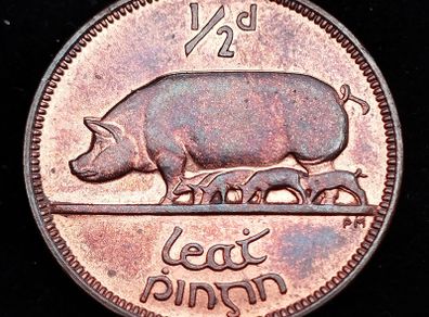 [2681] - Ireland - PROOF - 1928 - Half Penny - Irish 1/2d  - KM.2