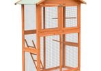 Bird Cage Solid Pine & Fir Wood 120x60x168 cm