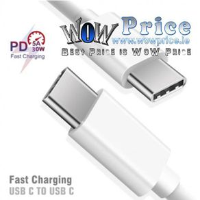 4765 2m White USB Type C to USB Type C Fast Charging Dual Type C Cable