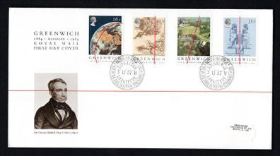 1984 Great Britain Centenary of Greenwich Median Royal Mail Addressed Commemorative Stamp First Day Cover (FDC).