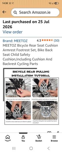 kids bike seat