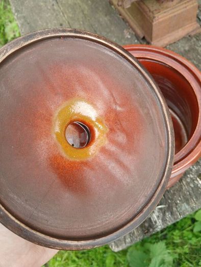 Crown Devon lidded pot