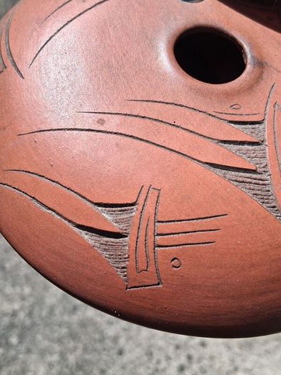 Dwayne Blackhorse Navajo Redware Seed Jar