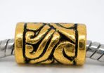Pandora Style Gold Tone Tube Spacers Beads 2 for 1 Euro
