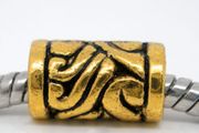 Pandora Style Gold Tone Tube Spacers Beads 2 for 1 Euro