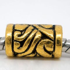 Pandora Style Gold Tone Tube Spacers Beads 2 for 1 Euro