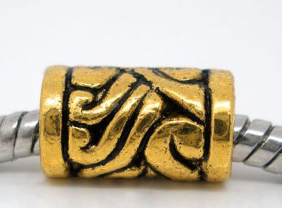 Pandora Style Gold Tone Tube Spacers Beads 2 for 1 Euro