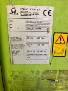 Forklift type mast from a pallet stacker suitable to be converted for use on tractor 3 point linkage