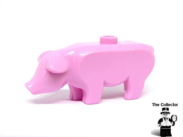 LEGO Farm Pig Unprinted Misprint Prototype Very Rare And Hard To Find From Knighton Castle Set 70357